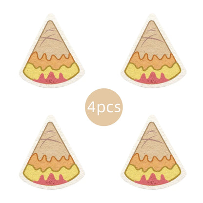 Kitchen Compressed Wood Pulp Sponge (4pcs)