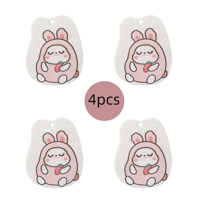 Kitchen Compressed Wood Pulp Sponge (4pcs)